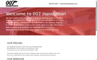 007 Handyman website