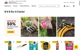B & B Do-It Center website