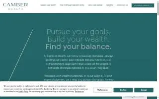 Camber Wealth website