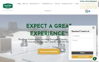 GreatWay Roofing of Camarillo website