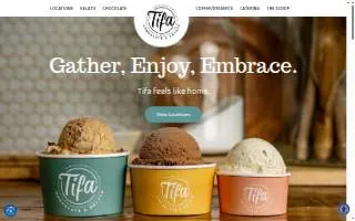 Tifa Chocolate and Gelato website