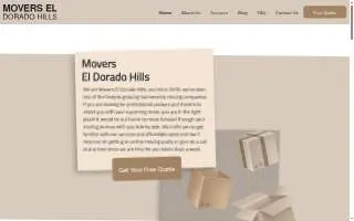 Movers El Dorado Hills of Cameron Park website