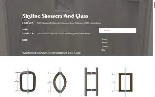 Skyline Showers and Glass website