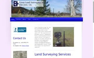 Cross Land Surveying website