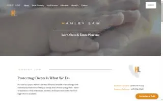 Hanley Law website