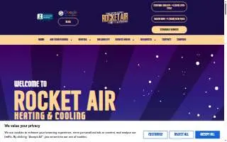 Rocket Air HVAC - South Bay website