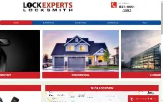 Lock Experts Locksmith of Carlsbad website