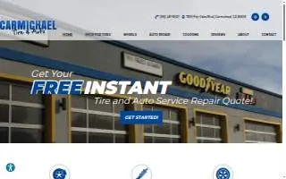 Carmichael Tire & Auto website