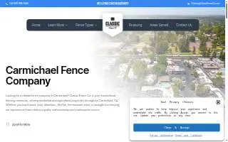 Classic Fence Company of Carmichael website