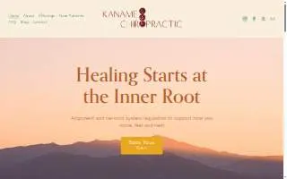 Kaname Chiropractic website