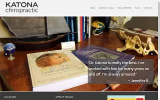 Katona Chiropractic website