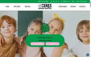 Ceres Pediatric Dentistry website
