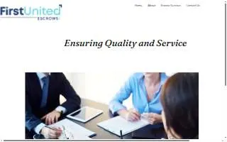 First United Escrows website