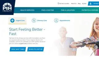 PIH Health Family Medicine Cerritos website