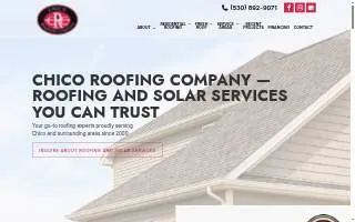 Chico Roofing Company website