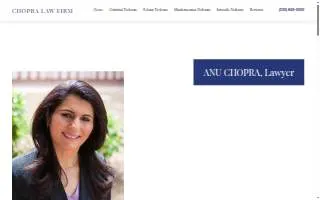 Chopra Law Firm website