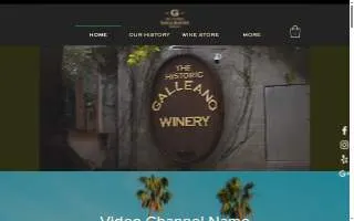 Galleano Winery of Chino website