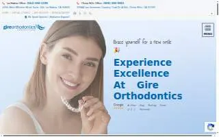 Gire Orthodontics - Chino Hills website
