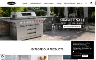 Cosmo Appliances website
