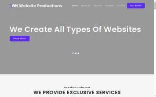 GH Website Productions website