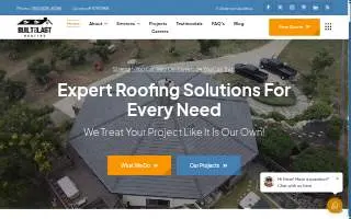 Built 2 Last Roofing of Chula Vista website