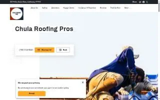Chula Roofing Pros website