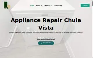 Chula Vista Appliance Repair Center website