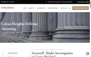 Couzens Criminal Defense of Citrus Heights website