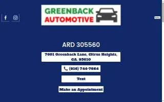 Greenback Automotive website