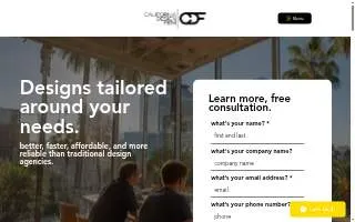 California Design Firm website