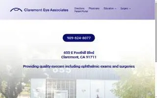 Claremont Eye Associates website
