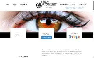 Chen Optometry of Clovis website