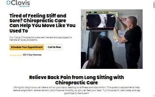 Clovis Chiropractor website