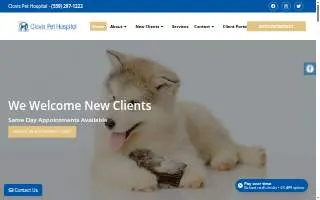 Clovis Pet Hospital website