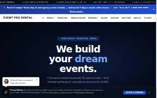 Event Pro Rental website