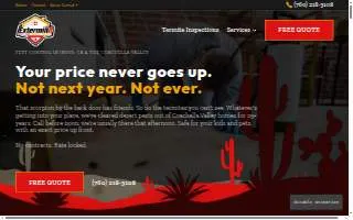 Extermin8 Pest and Termite Control website
