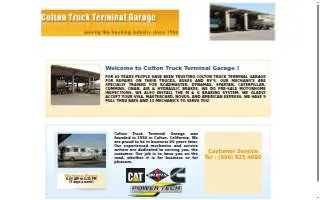 Colton Truck Terminal Garage website