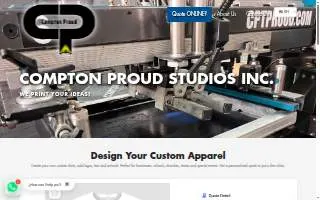 Compton Proud Studios Apparel & Screen Printing website