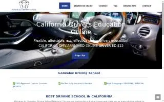Gonzalez Driving School of Compton website