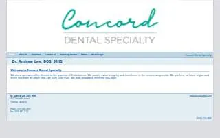 Concord Dental Specialty website