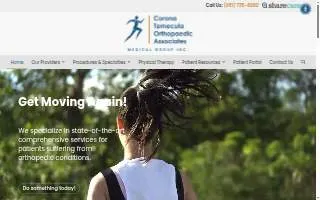 Corona-Temecula Orthopaedic Associates website