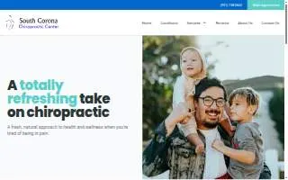 South Corona Chiropractic Center website