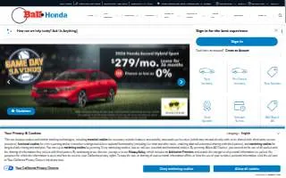 Ball Honda website
