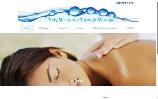 Body Mechanics Through Massage website