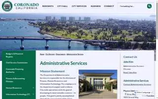 Coronado Administrative Services website