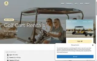 Coronado Golf Cart Rentals website