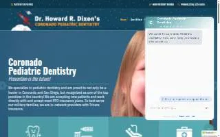 Coronado Pediatric Dentistry website