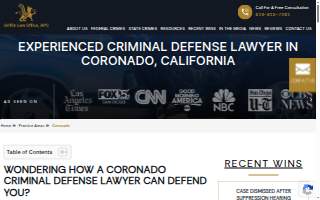 Criminal Attorney/Lawyer Coronado