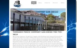Tornado Fence Company San Diego of Coronado website
