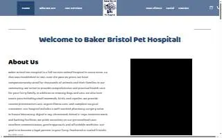 Baker Bristol Pet Hospital website